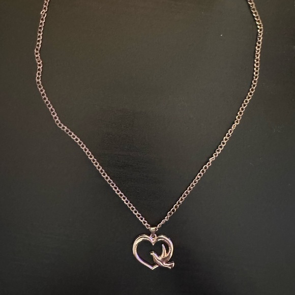Heart and Dove Necklace - Picture 3 of 5